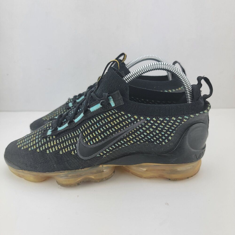 Nike Mens 6 Air Vapormax Flyknit Pollen Chlorine Blue Black Shoes DO5852-900